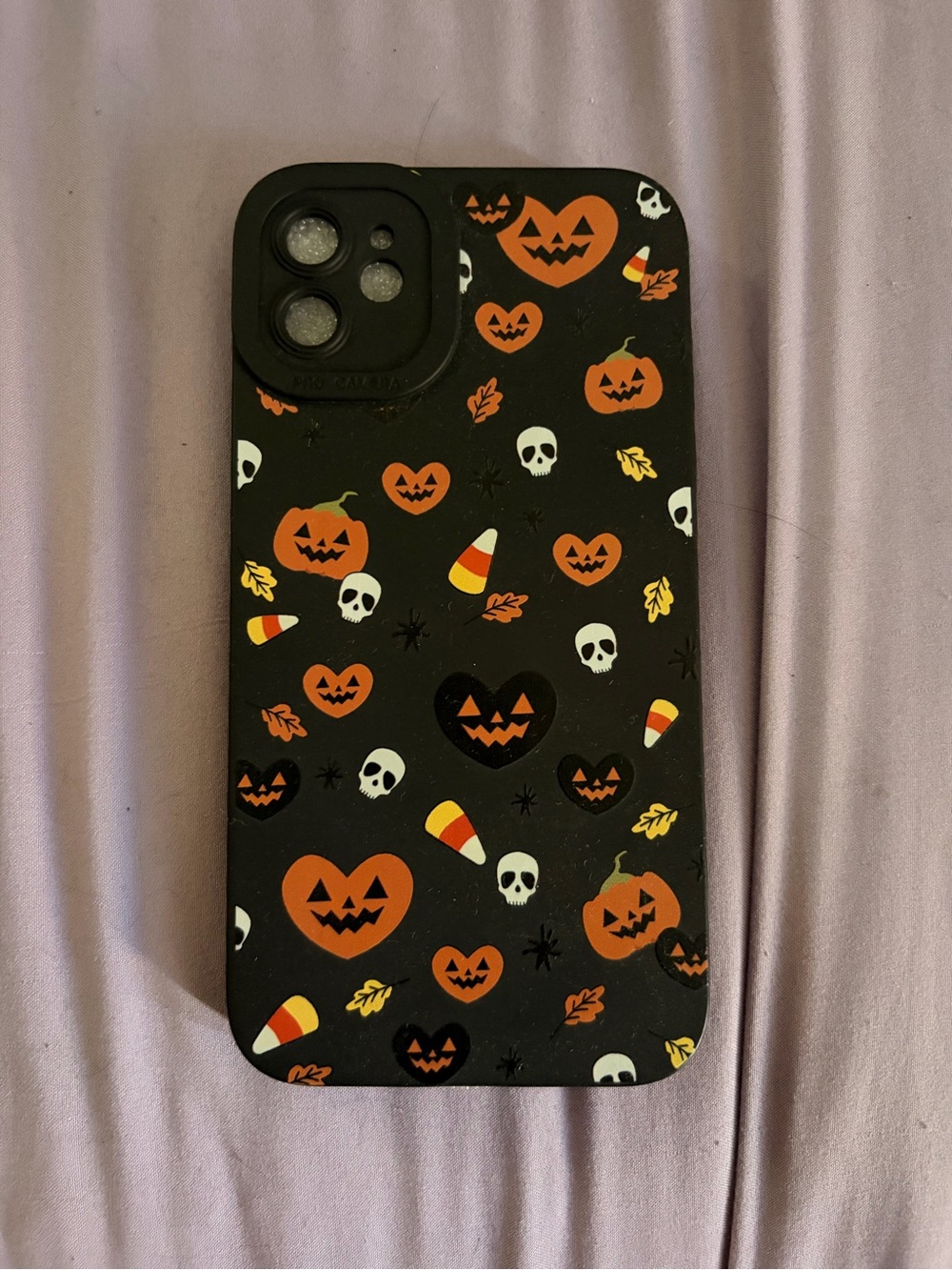 SHEIN Black Halloween iPhone 11 Case Pack with Orange & White Accents - Picture 4 of 11